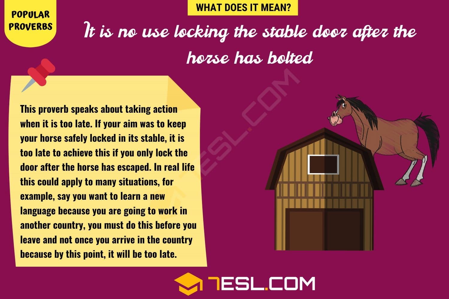 It is no use locking the stable door after the horse has bolted