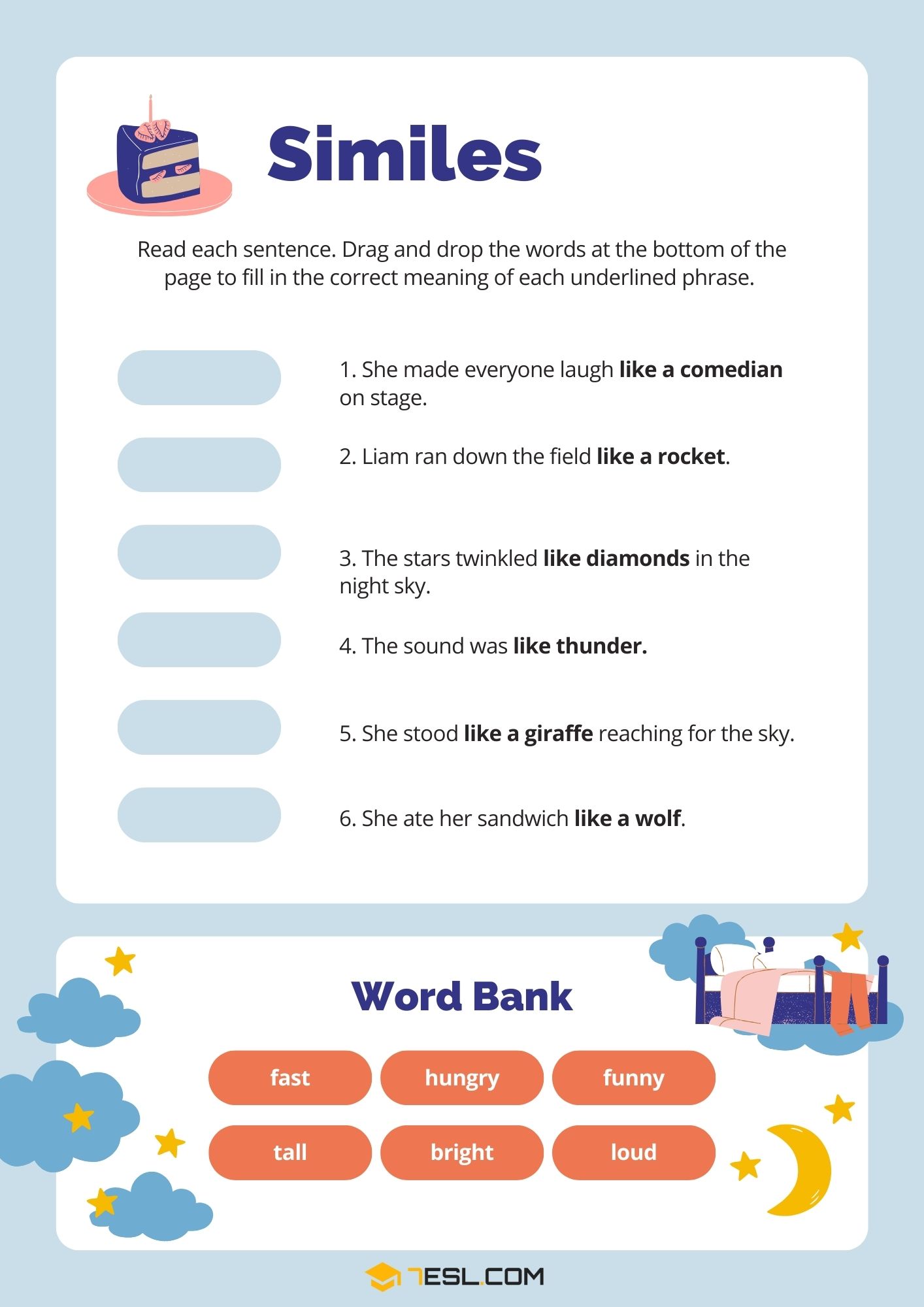Printable Simile Worksheets 3