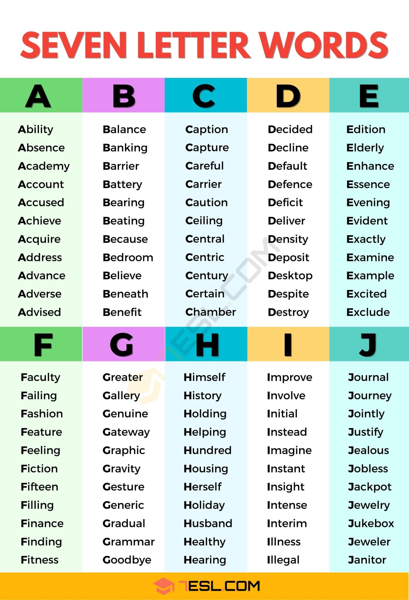 7 Letter Words