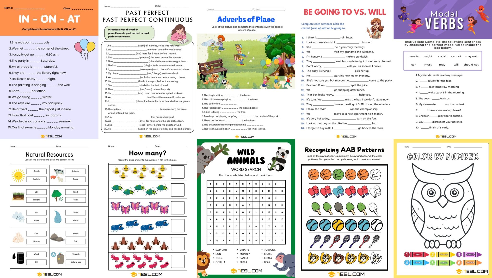 ESL Worksheets