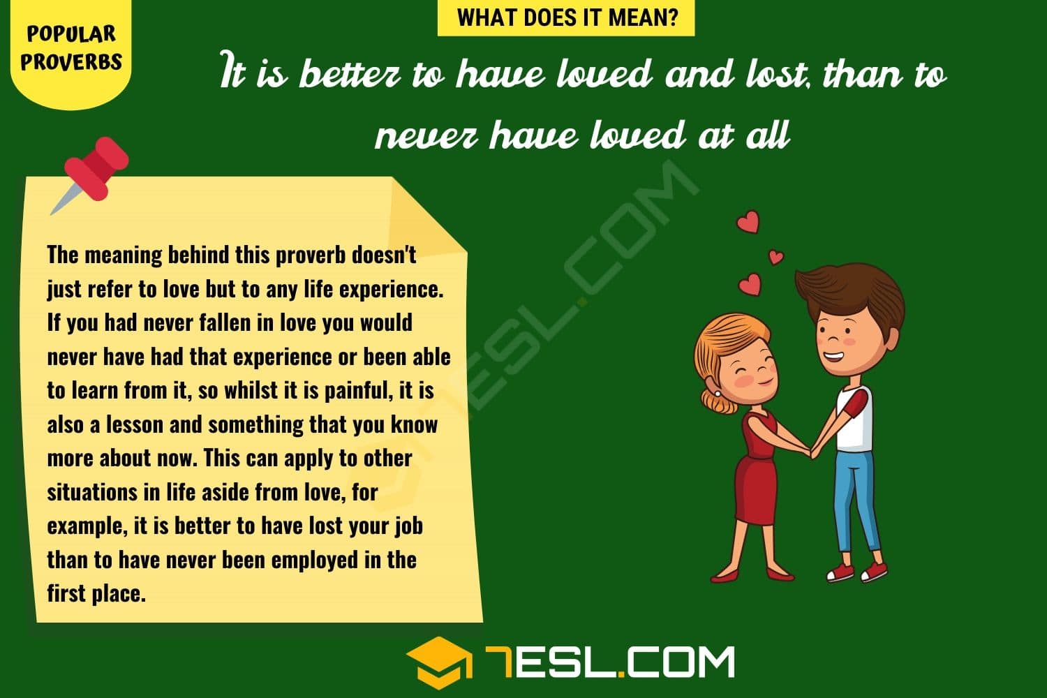It is better to have loved and lost, than to never have loved at all