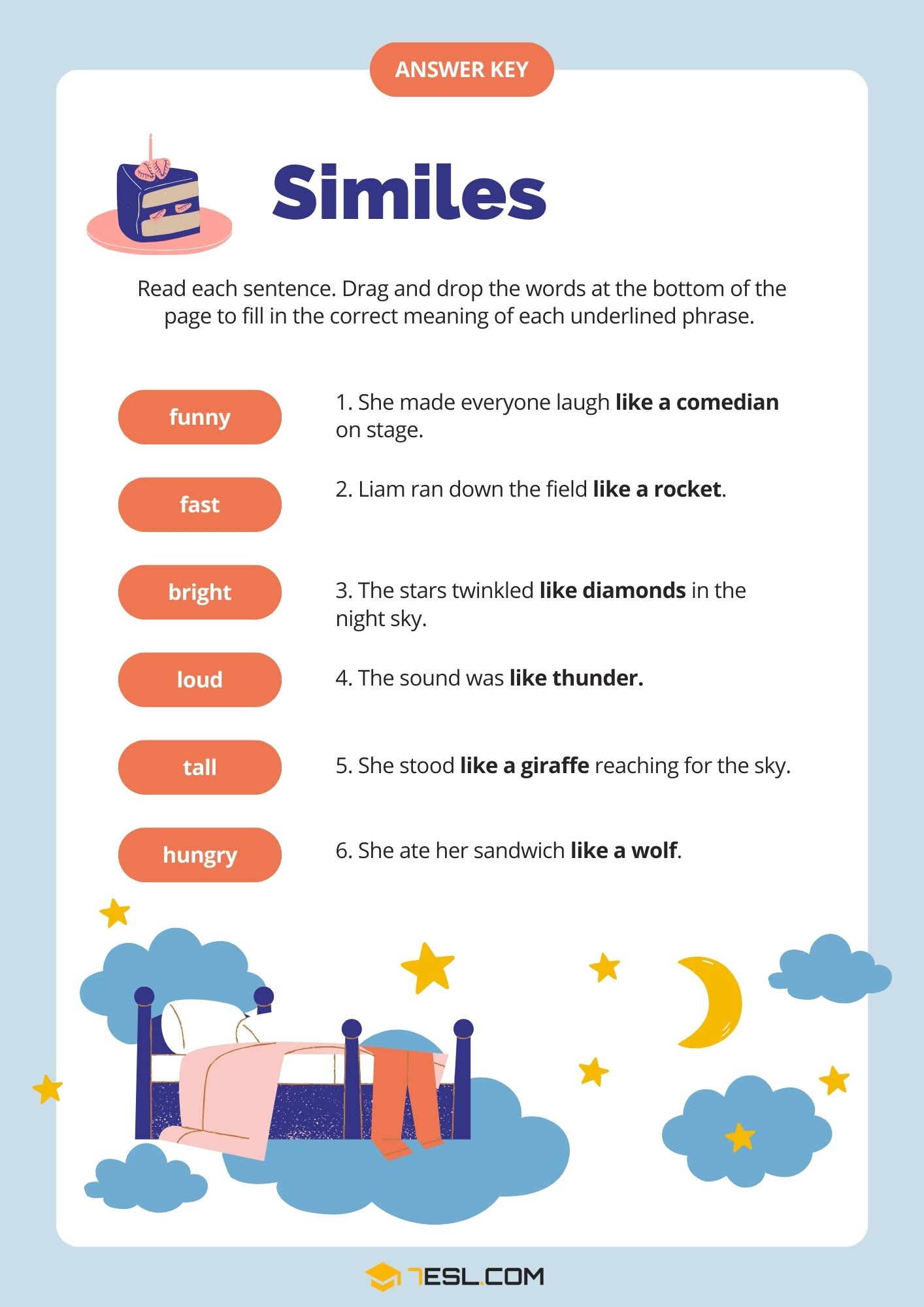 Printable Simile Worksheets 4