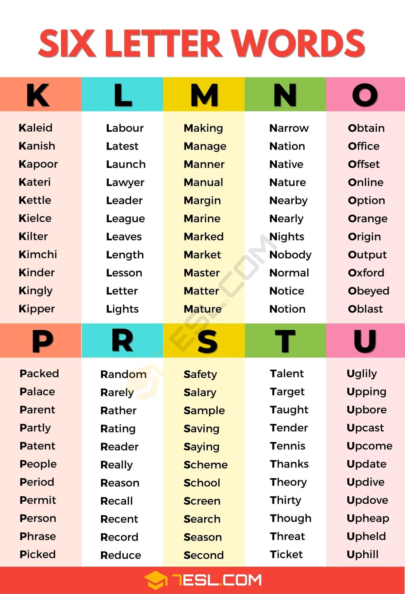 Six Letter Words