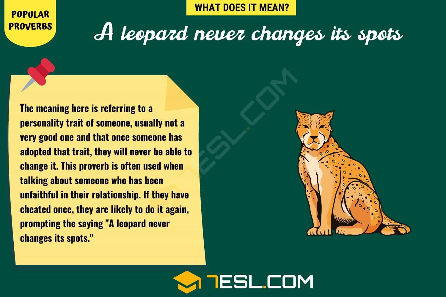 A leopard never changes its spots