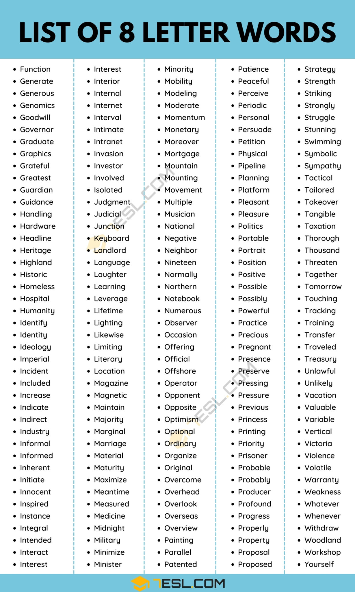 Eight Letter Words in English
