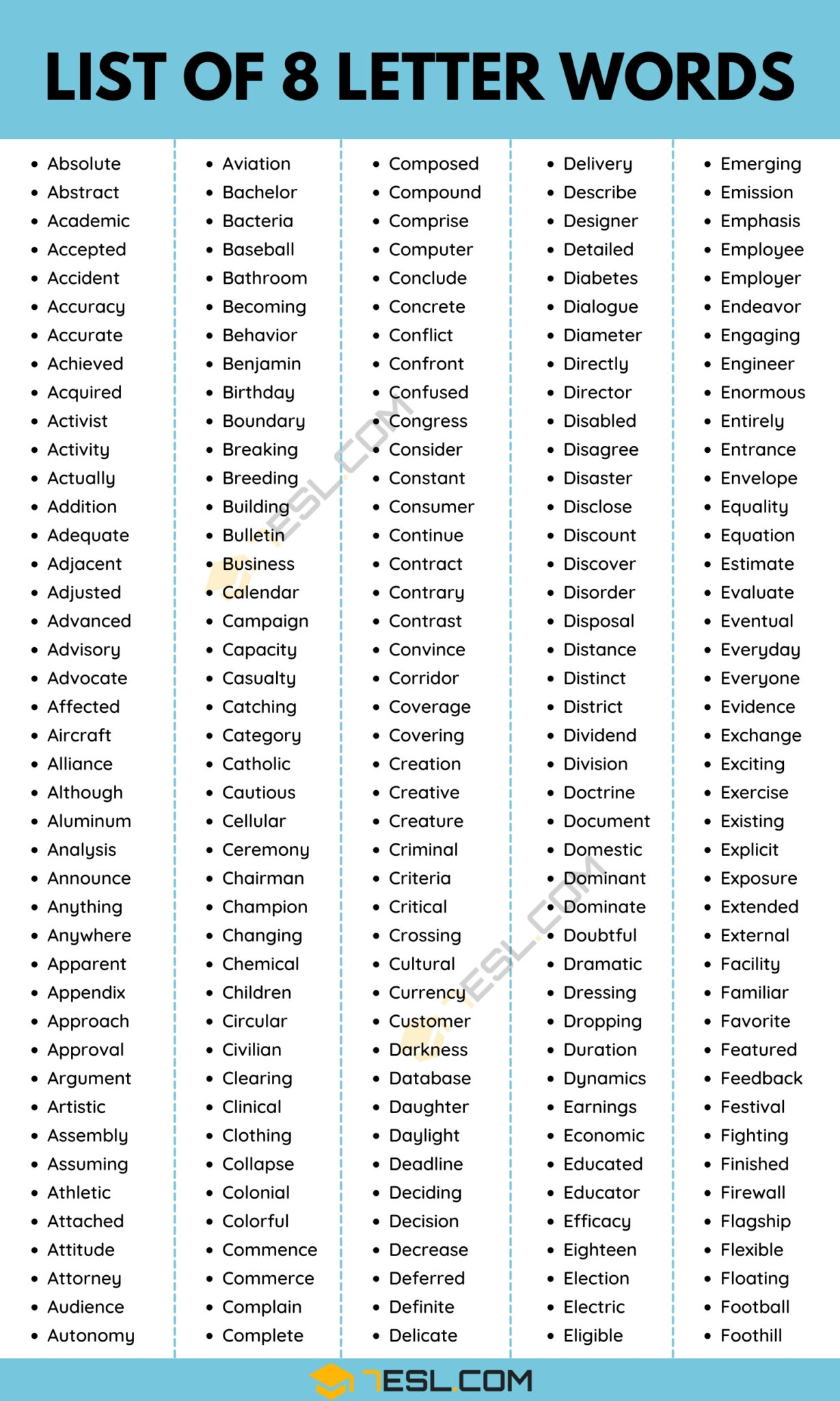 List of 8 Letter Words