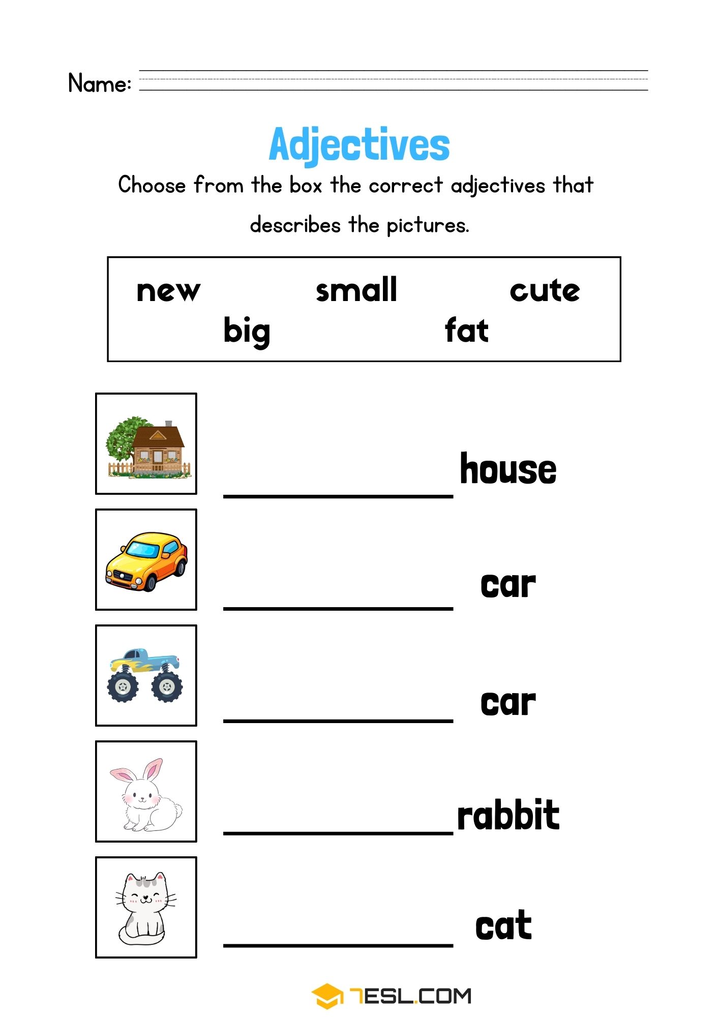 Adjectives English Worksheet