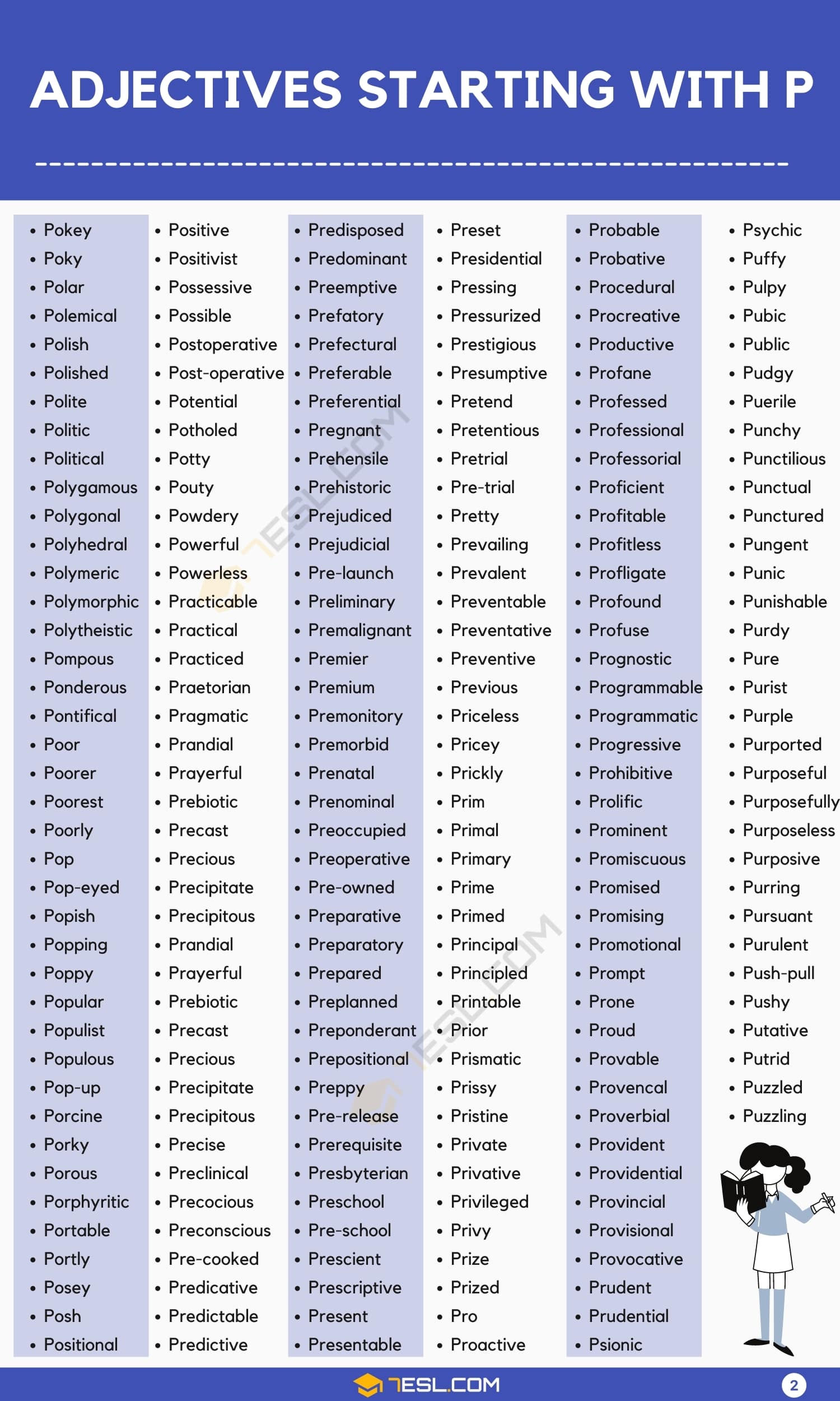 Adjectives Starting with P 