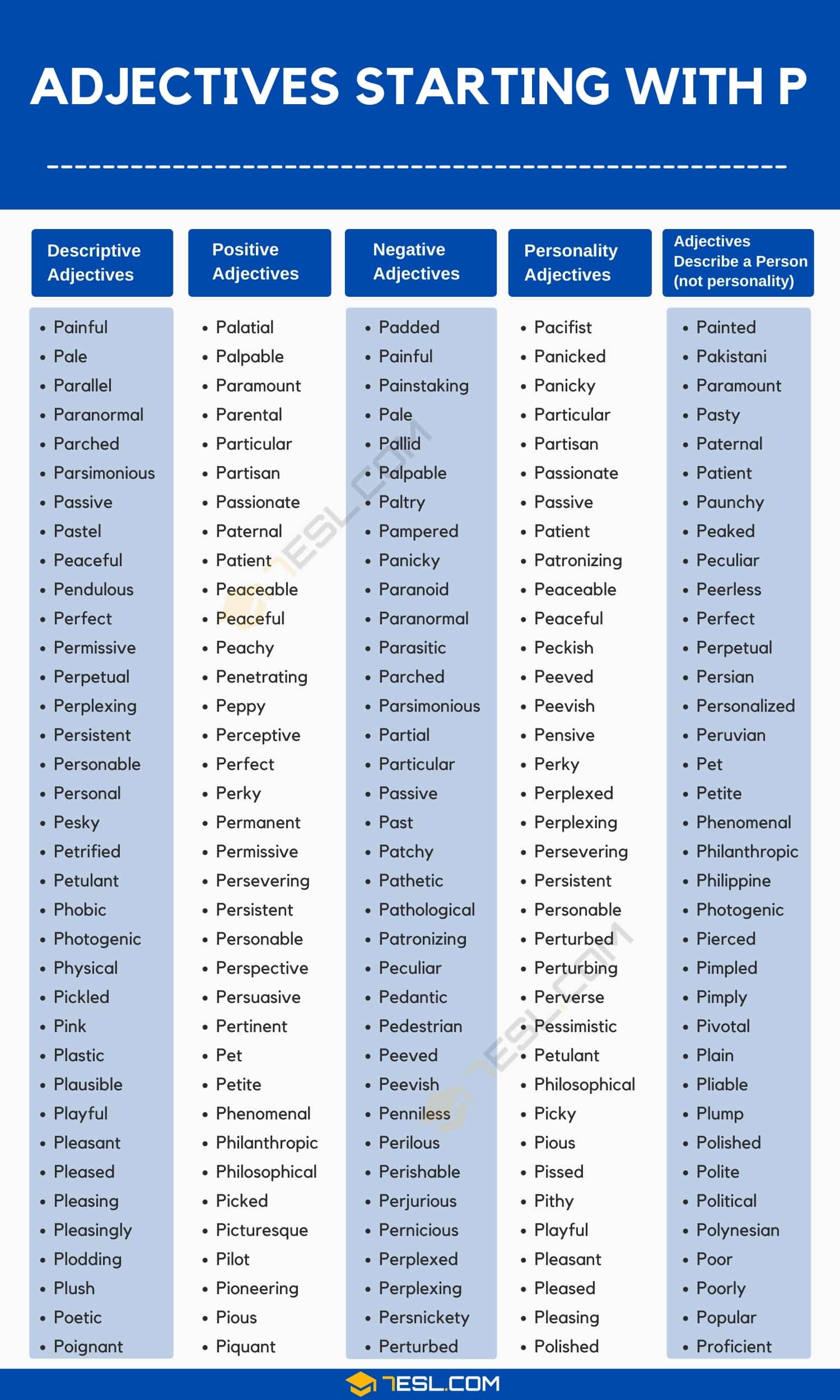 P Adjectives