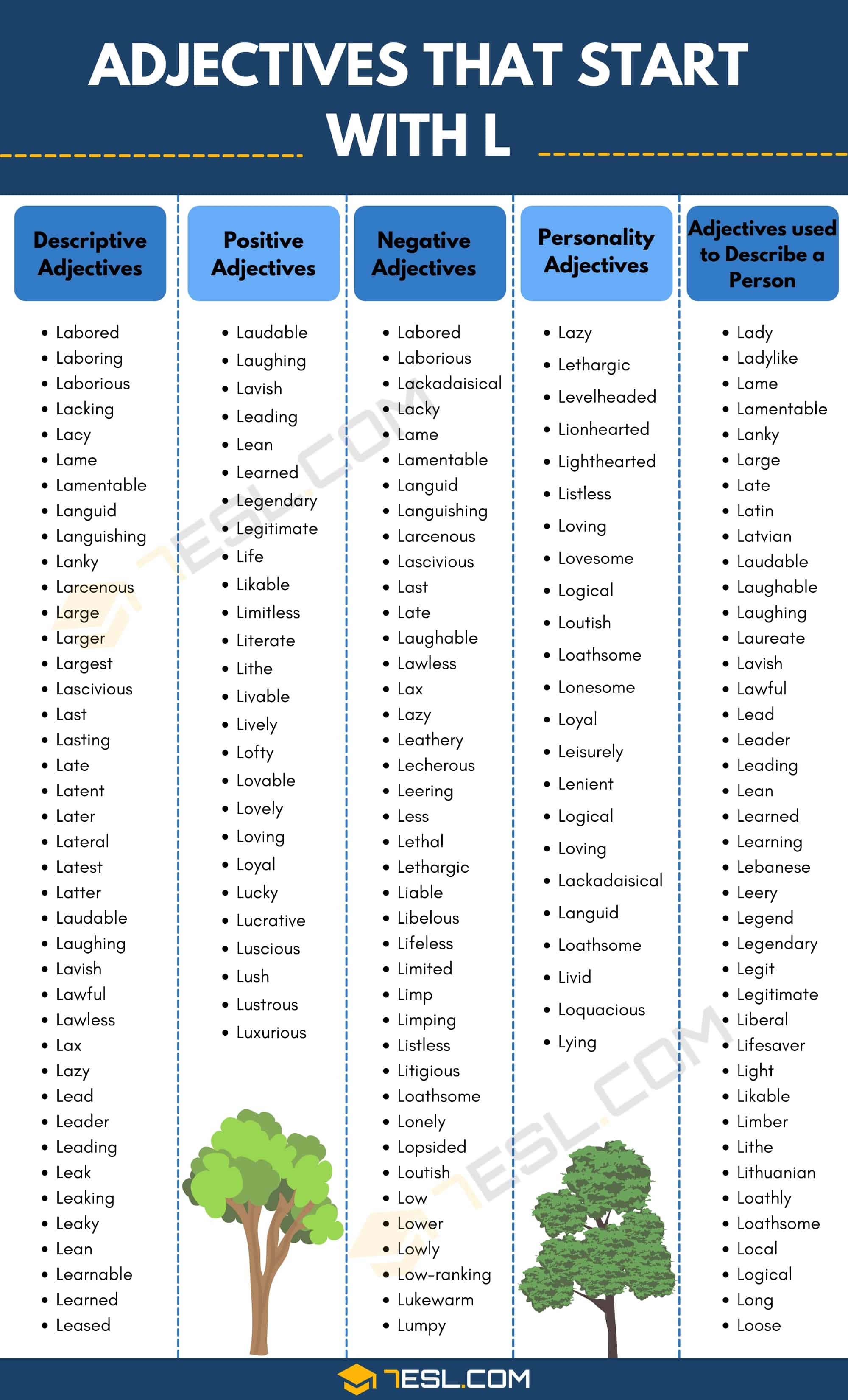 L Adjectives