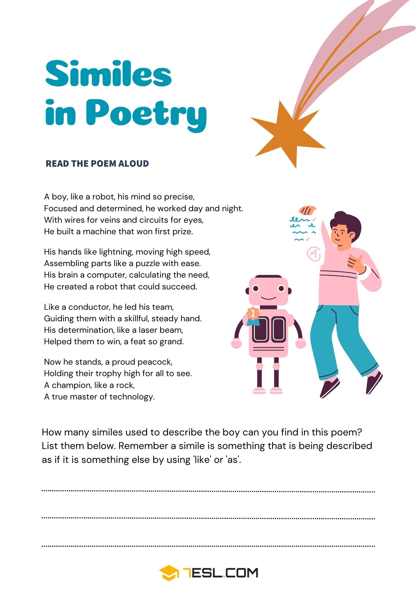 Printable Simile Worksheets 5