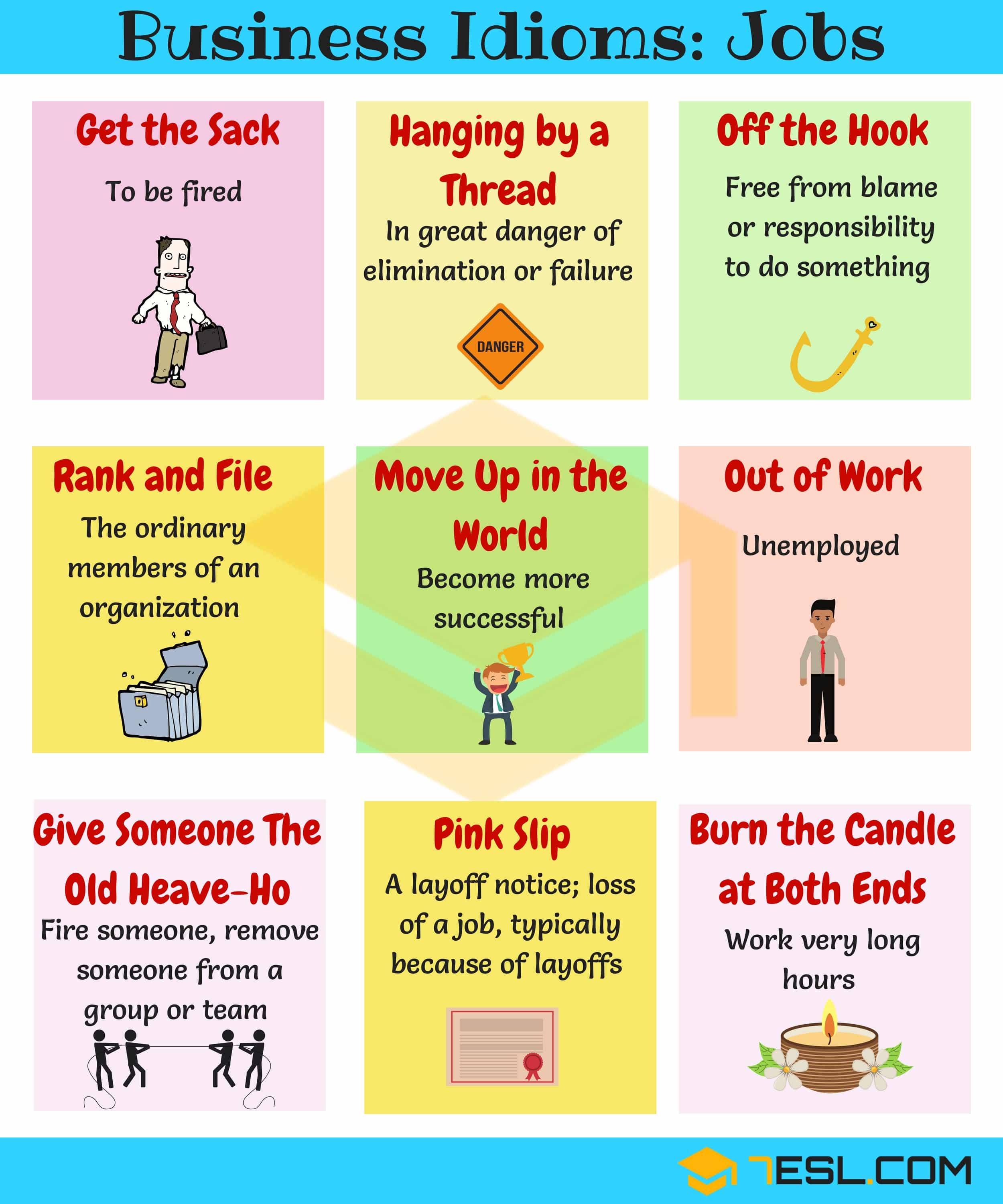 Idioms about jobs 