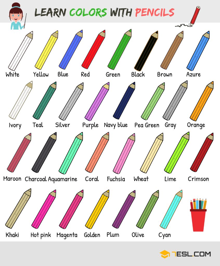List of Colors with Pictures