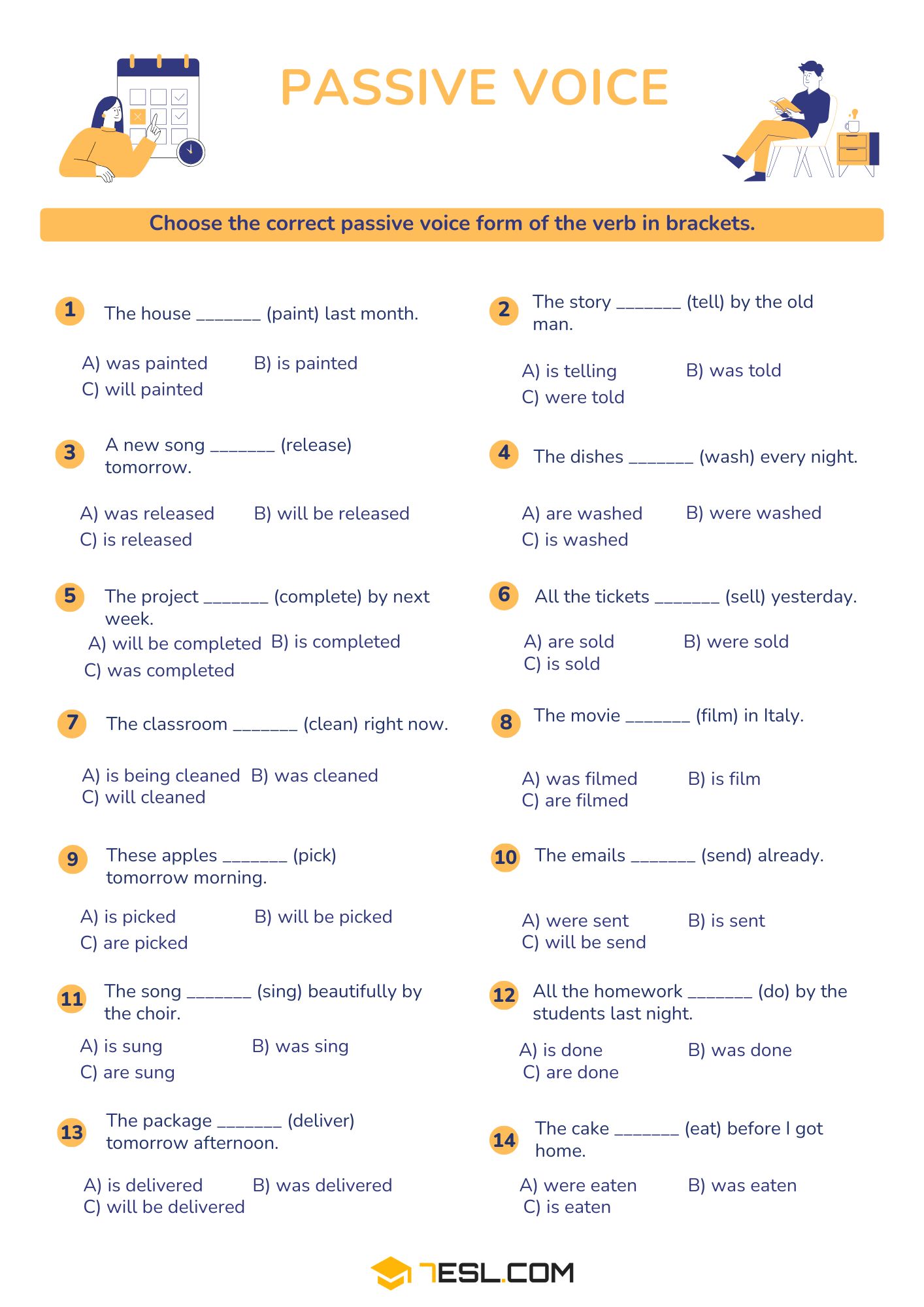 Passive Voice Worksheets and Exercises 1