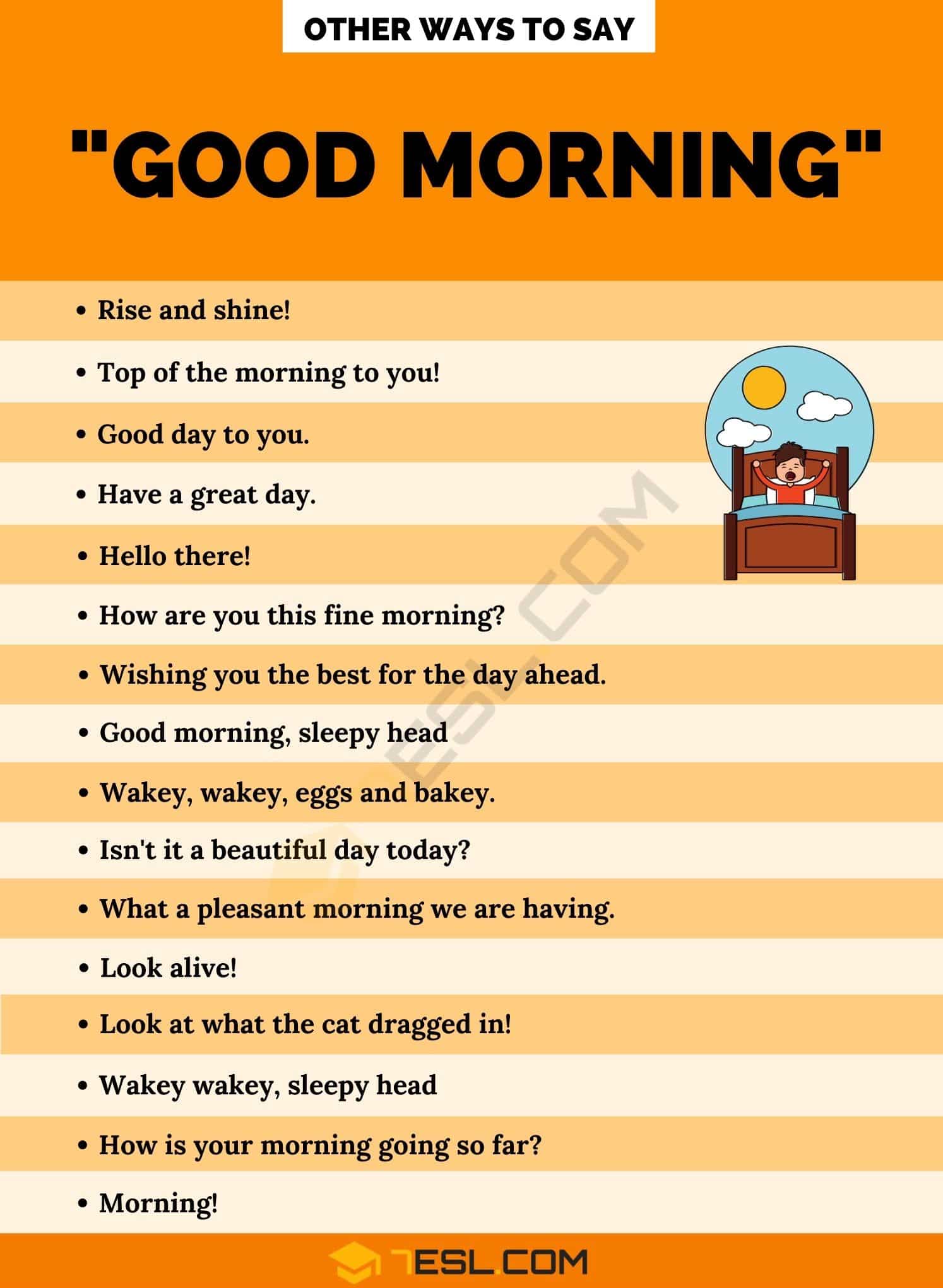 Other Ways To Say Good Morning