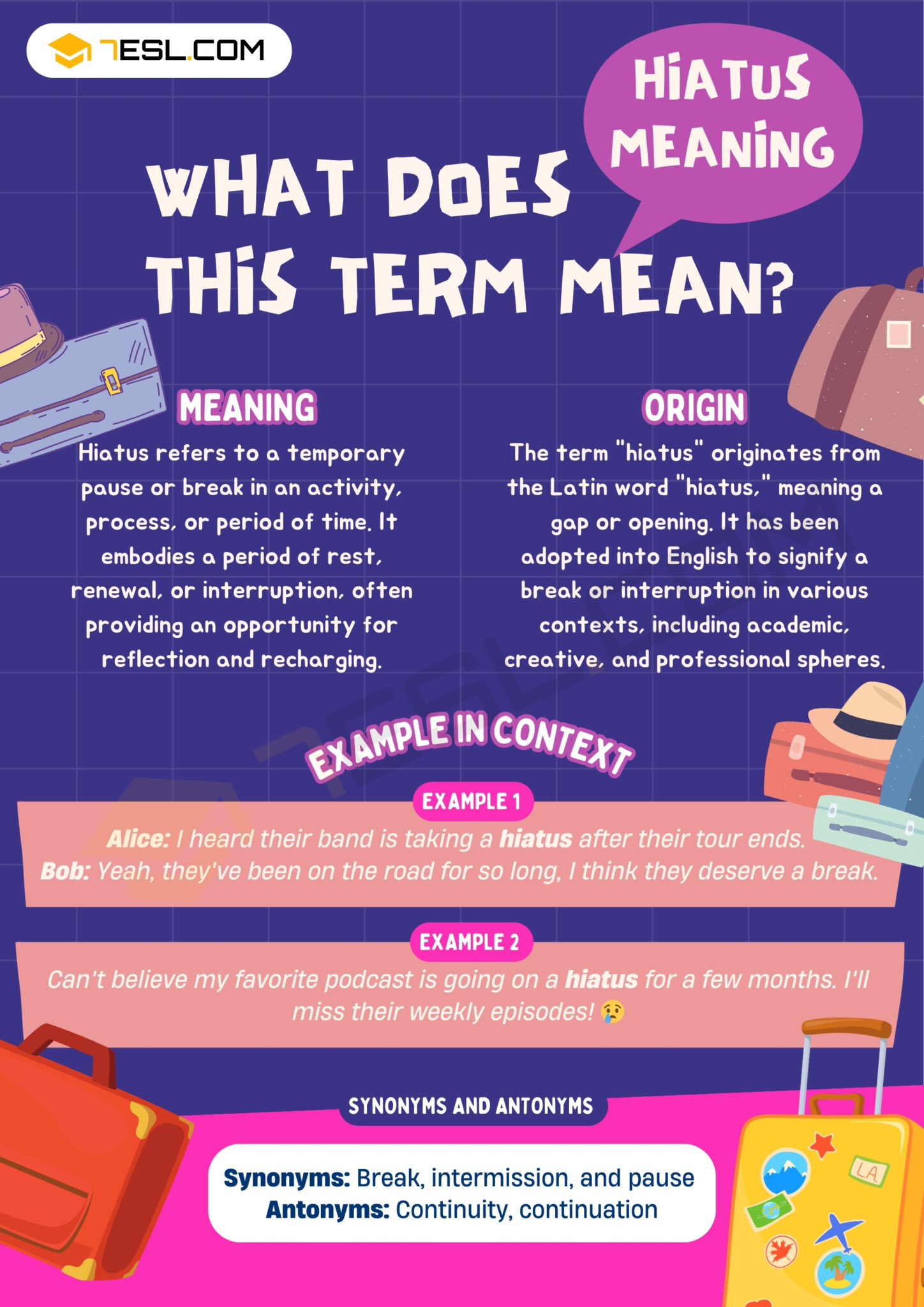 Hiatus Meaning