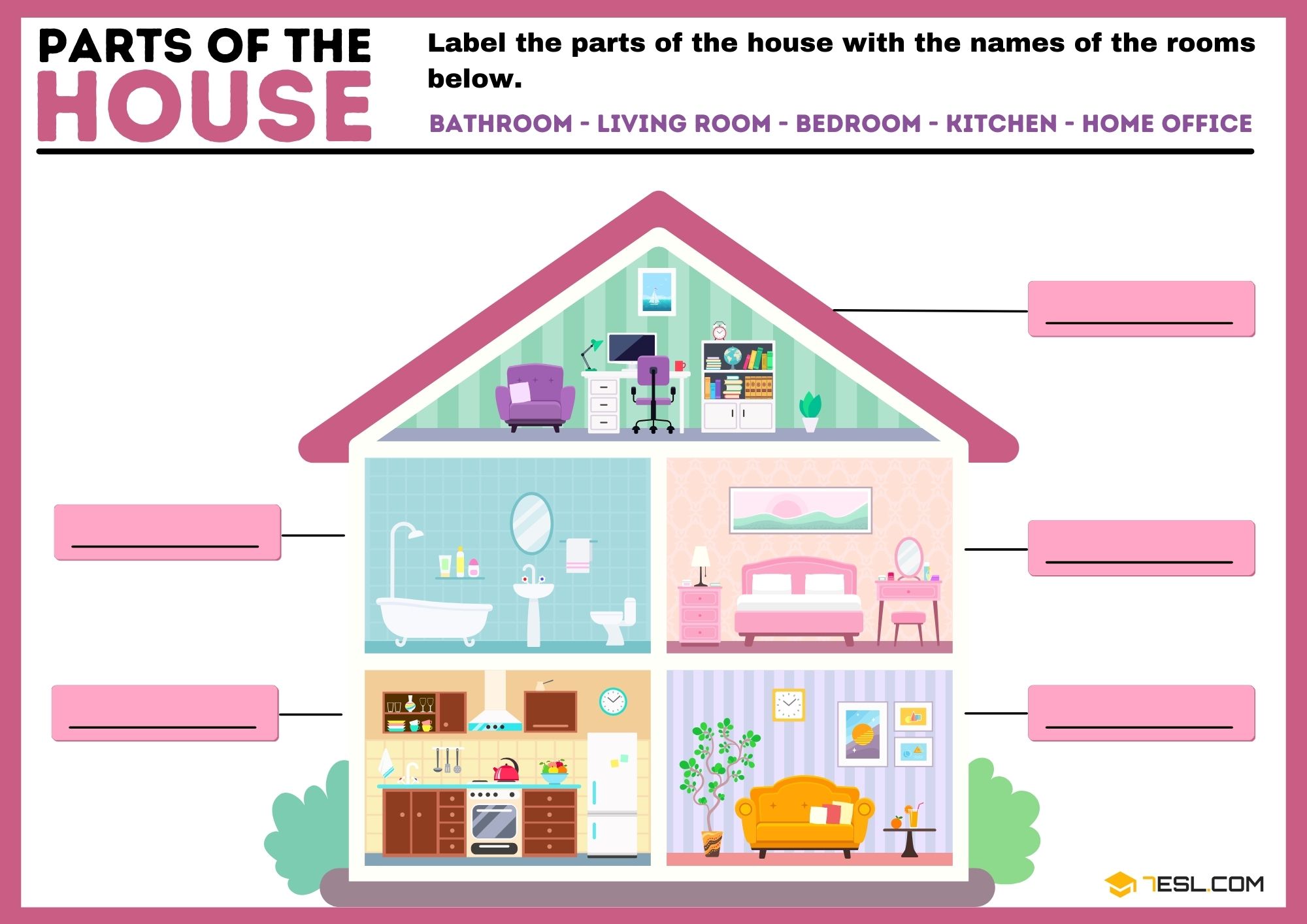 House Worksheets for Kids 5
