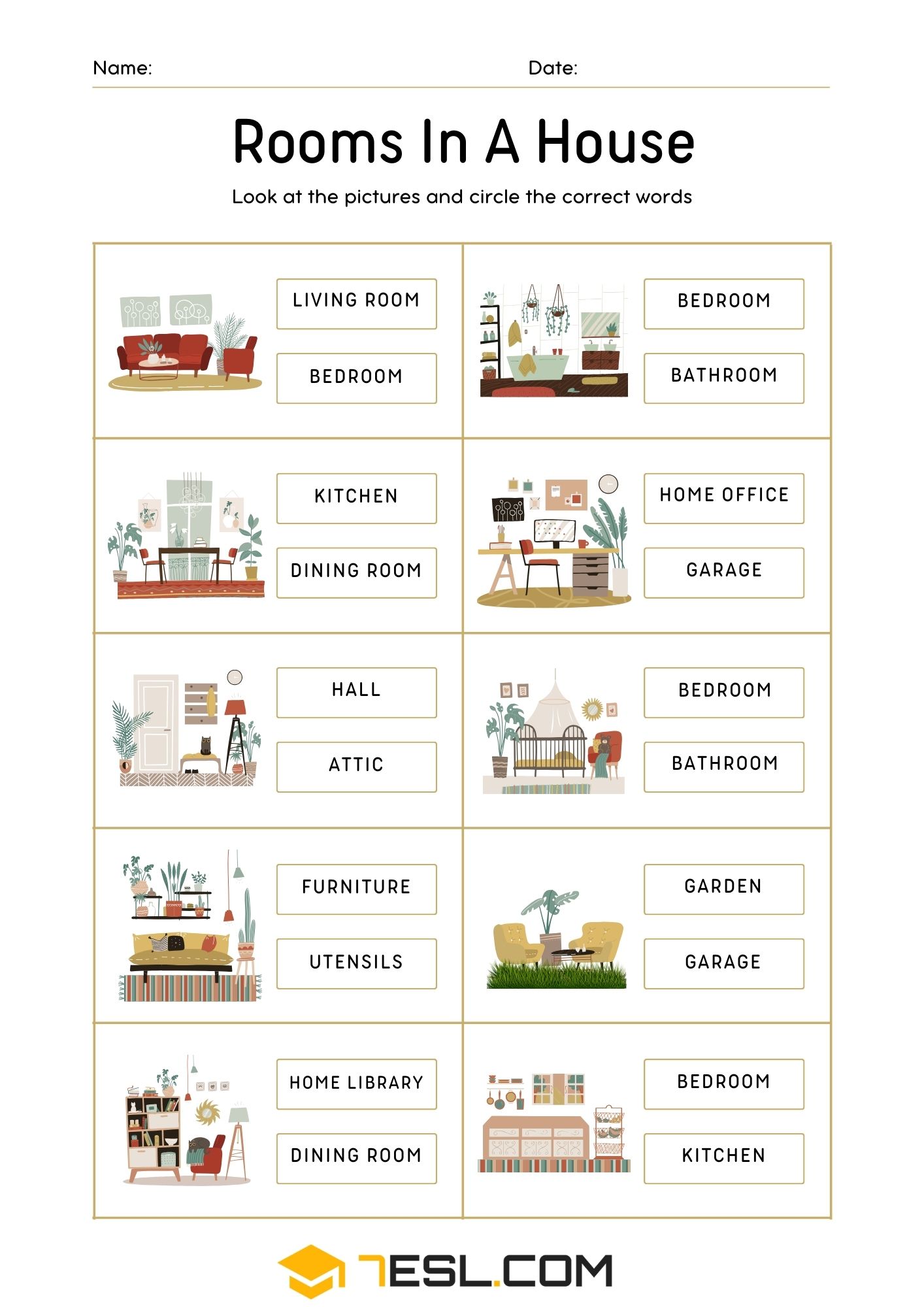 House Worksheets for Kids 2