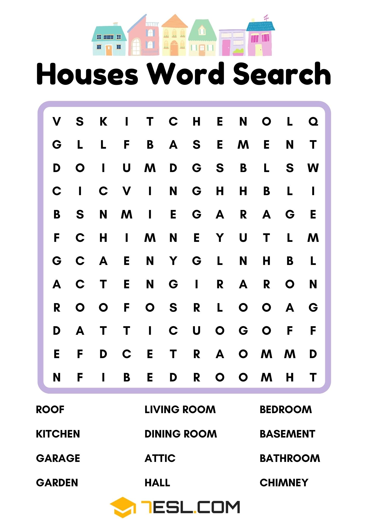 House Worksheets for Kids 3