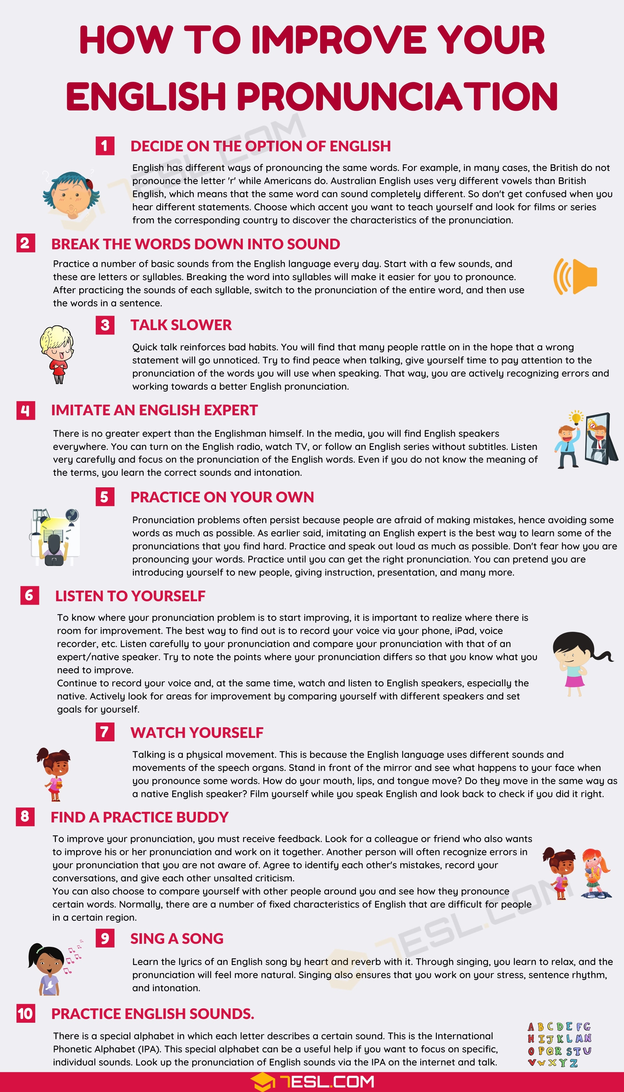Tips to Improve Your Pronunciation in English