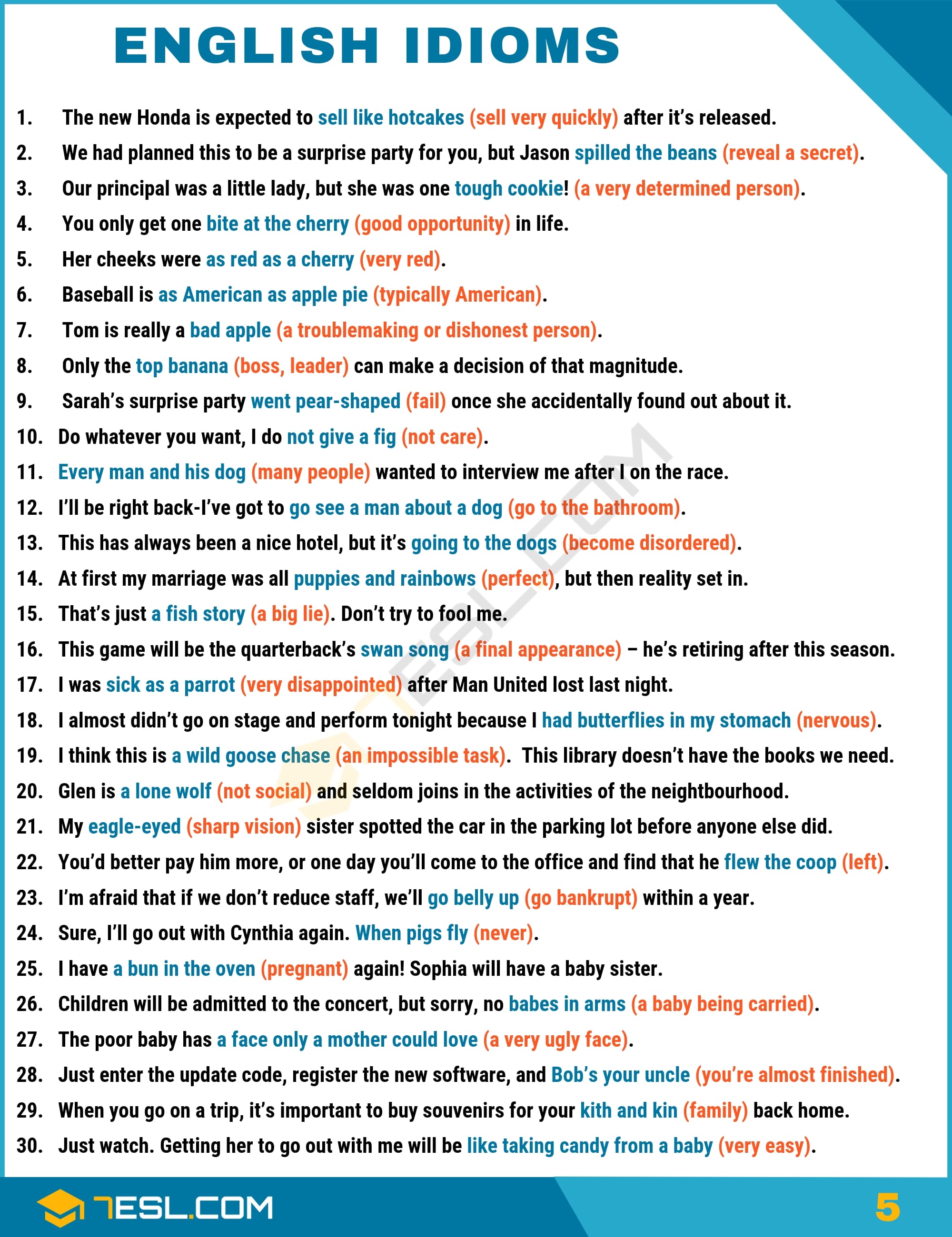 Idioms with Meaning