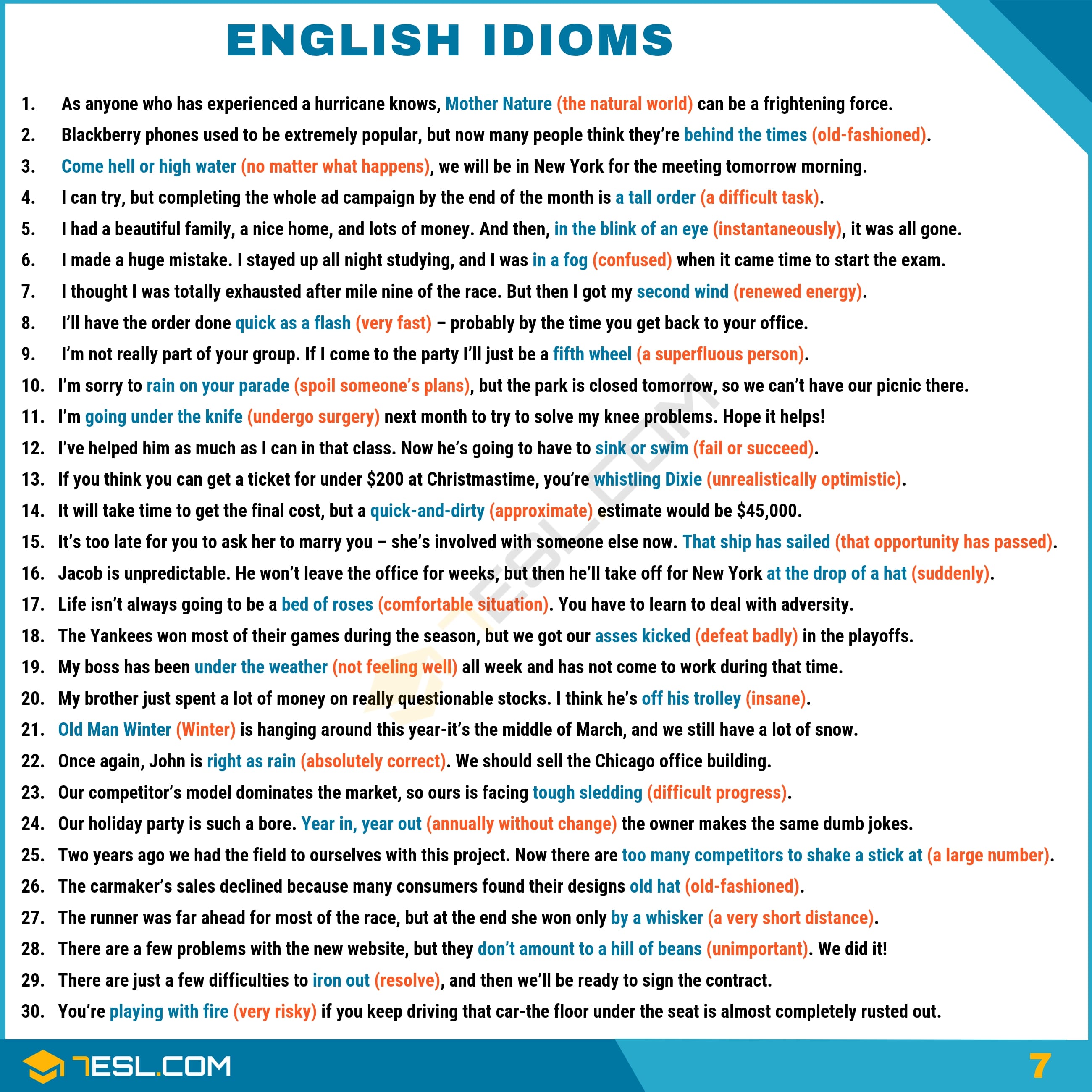 English Idioms