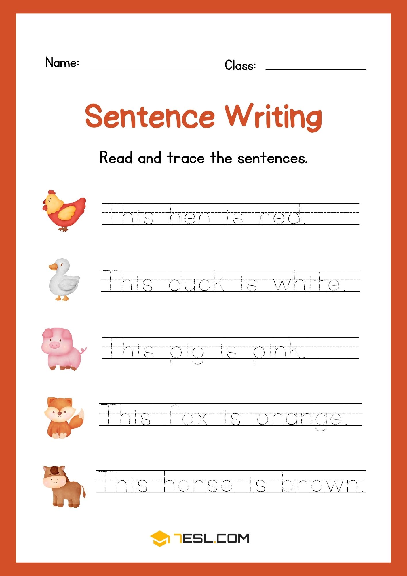 Simple Sentence Worksheets and Exercises 6