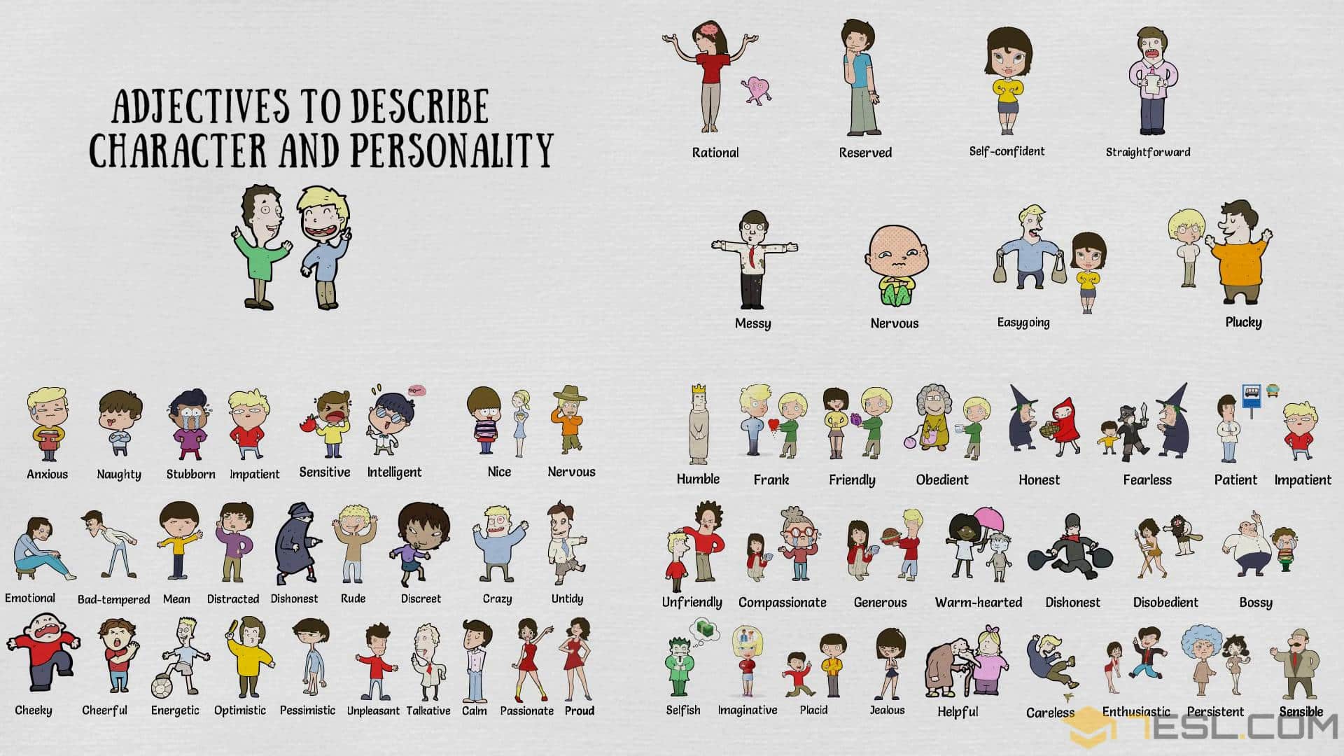 List of Personality Adjectives