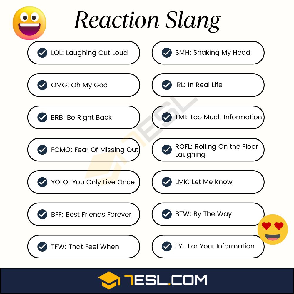 Reaction Slang