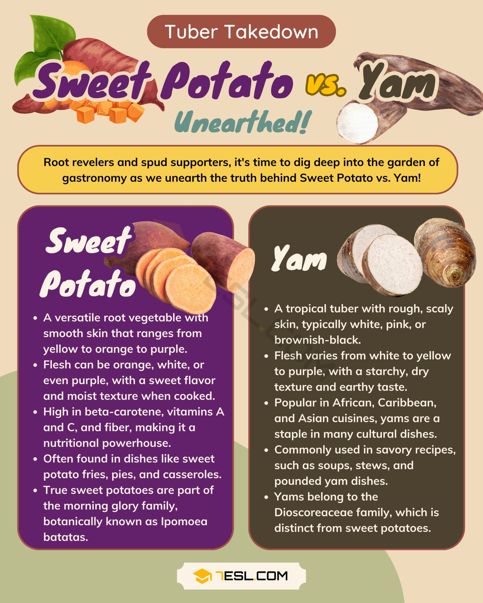 Sweet Potato vs. Yam