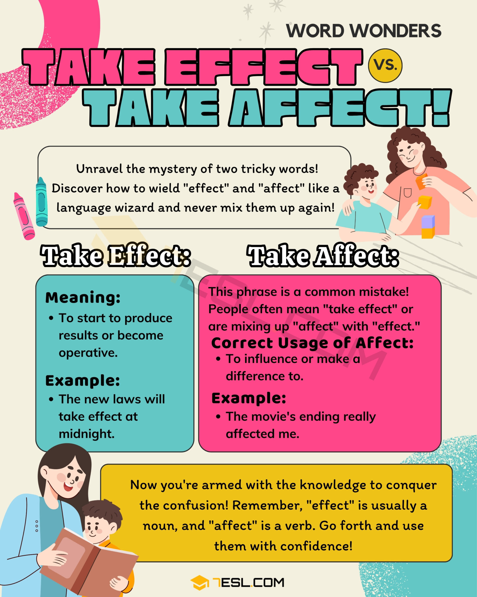 Take Effect vs. Take Affect