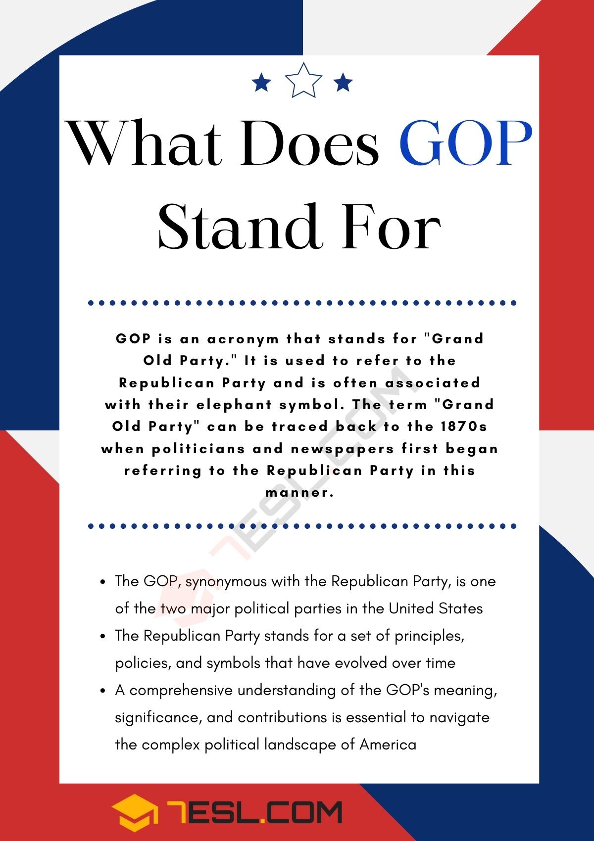 GOP Meaning