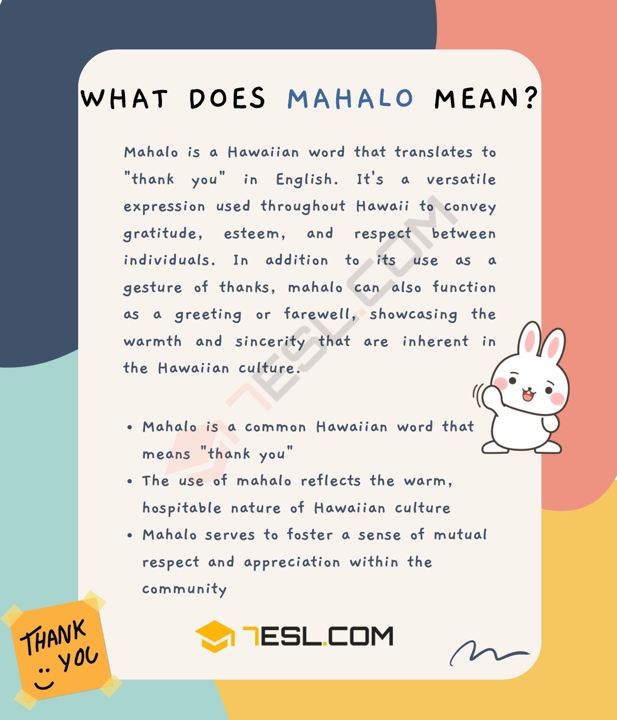 Mahalo Meaning