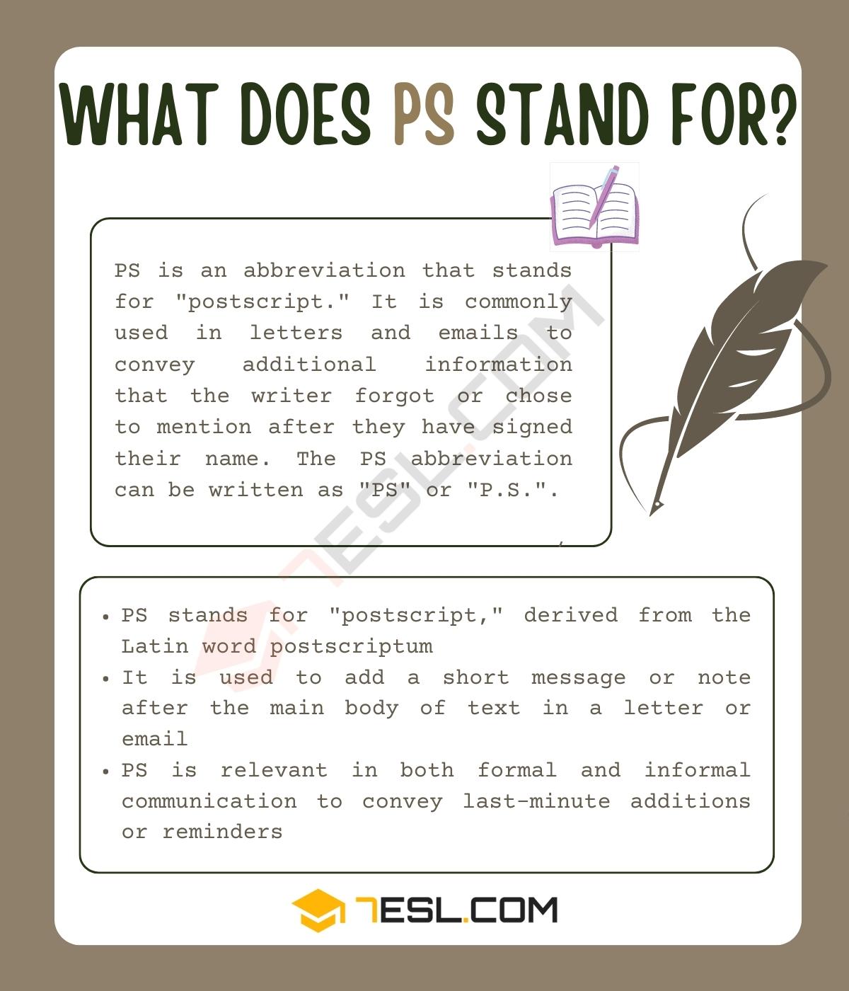What Does PS Mean