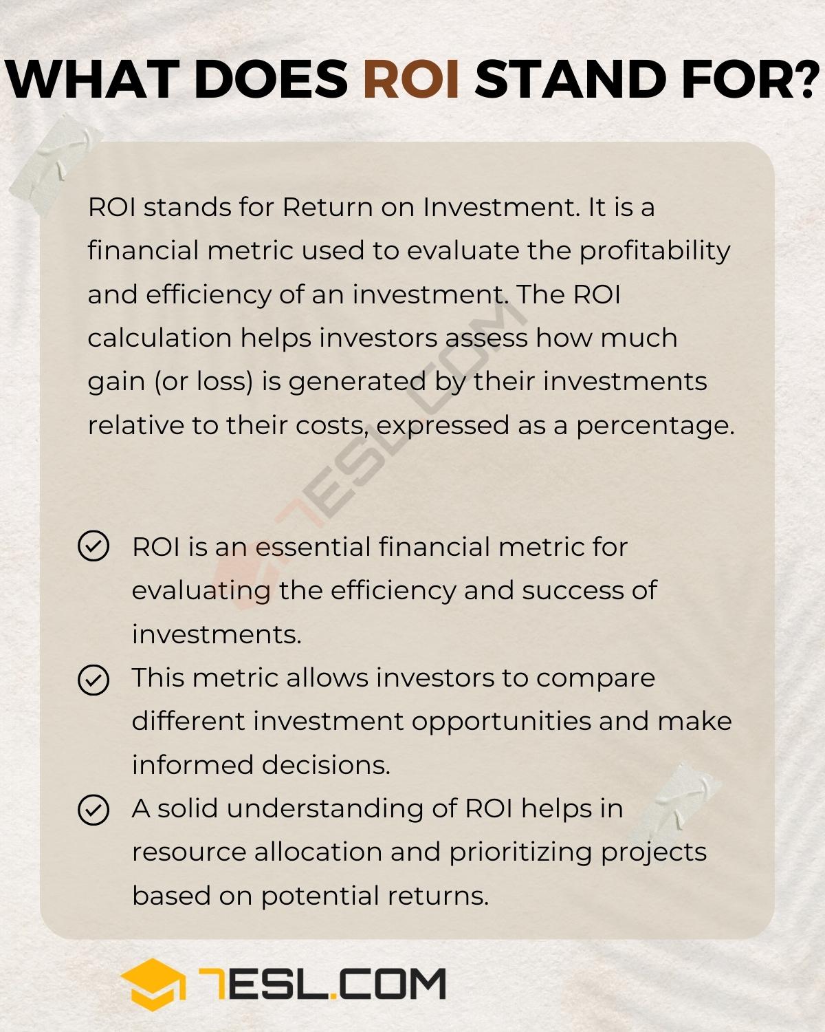 ROI Meaning