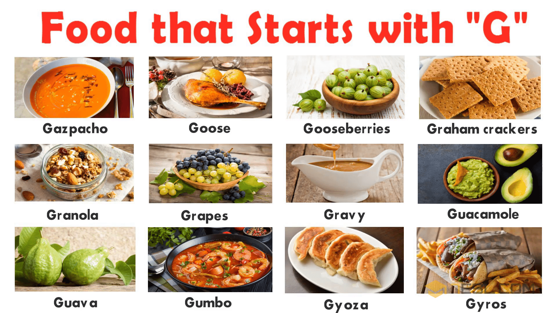 List of Foods: G Food