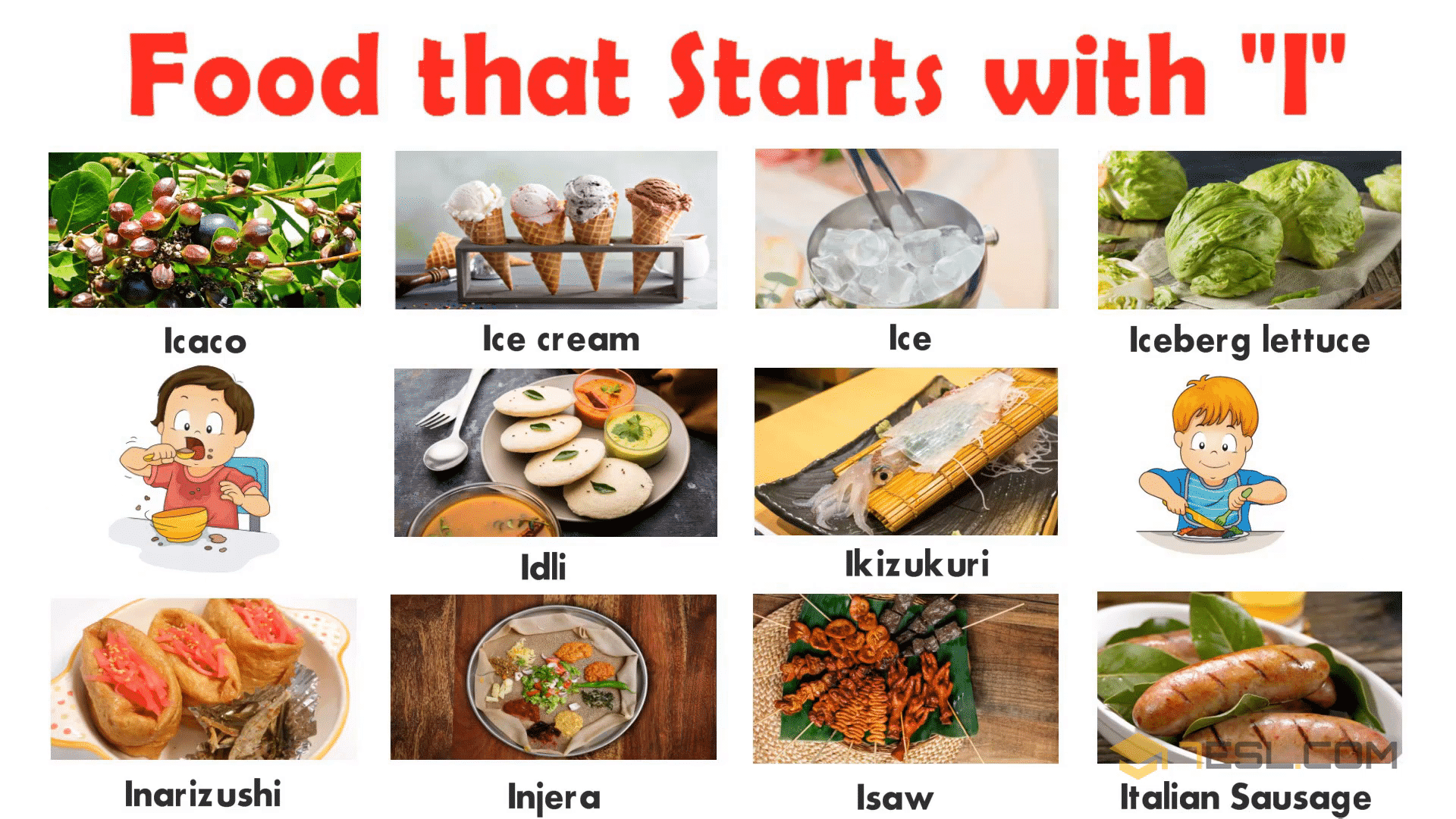 List of Foods: I Foods