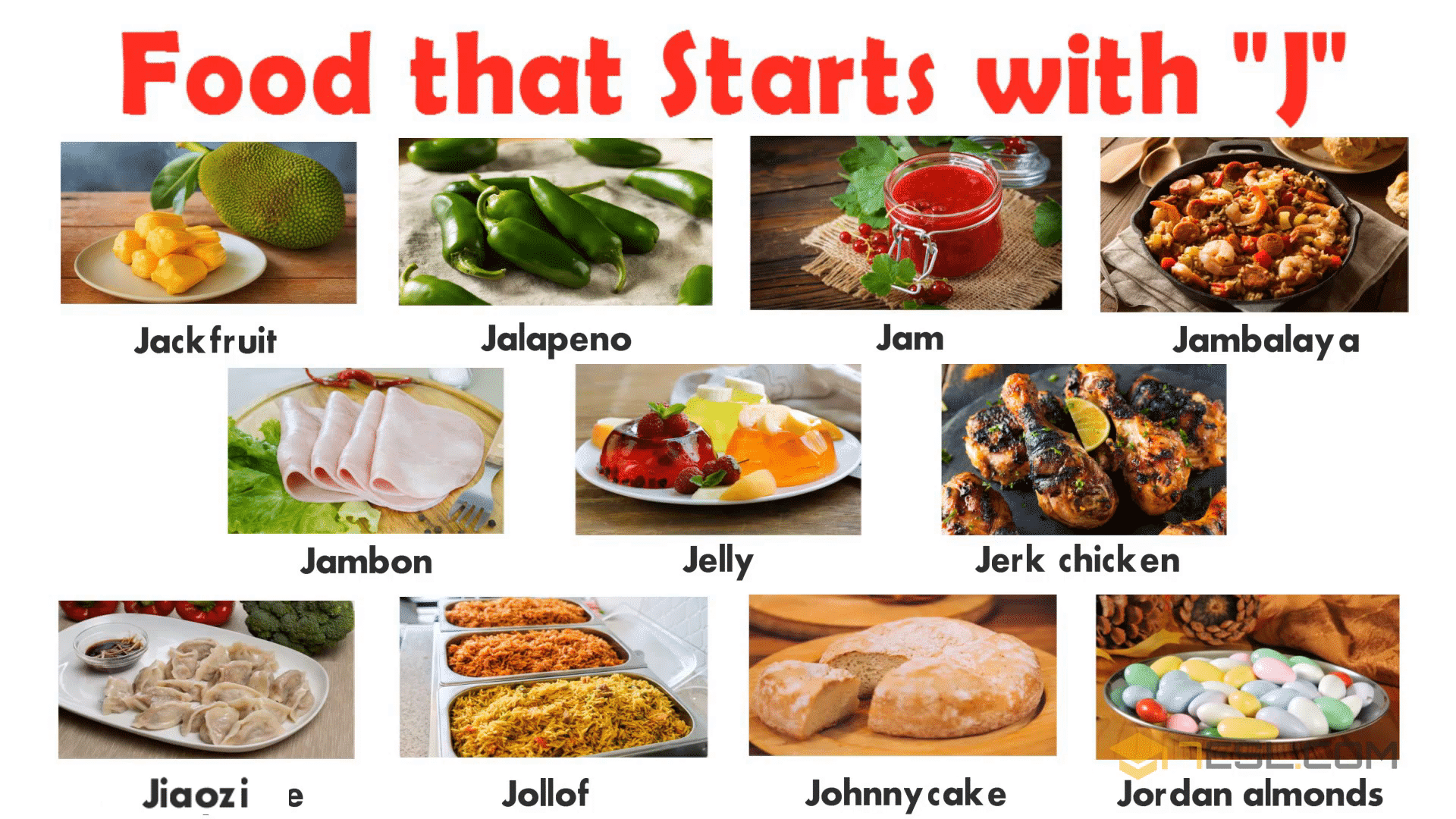 List of Foods: J Food