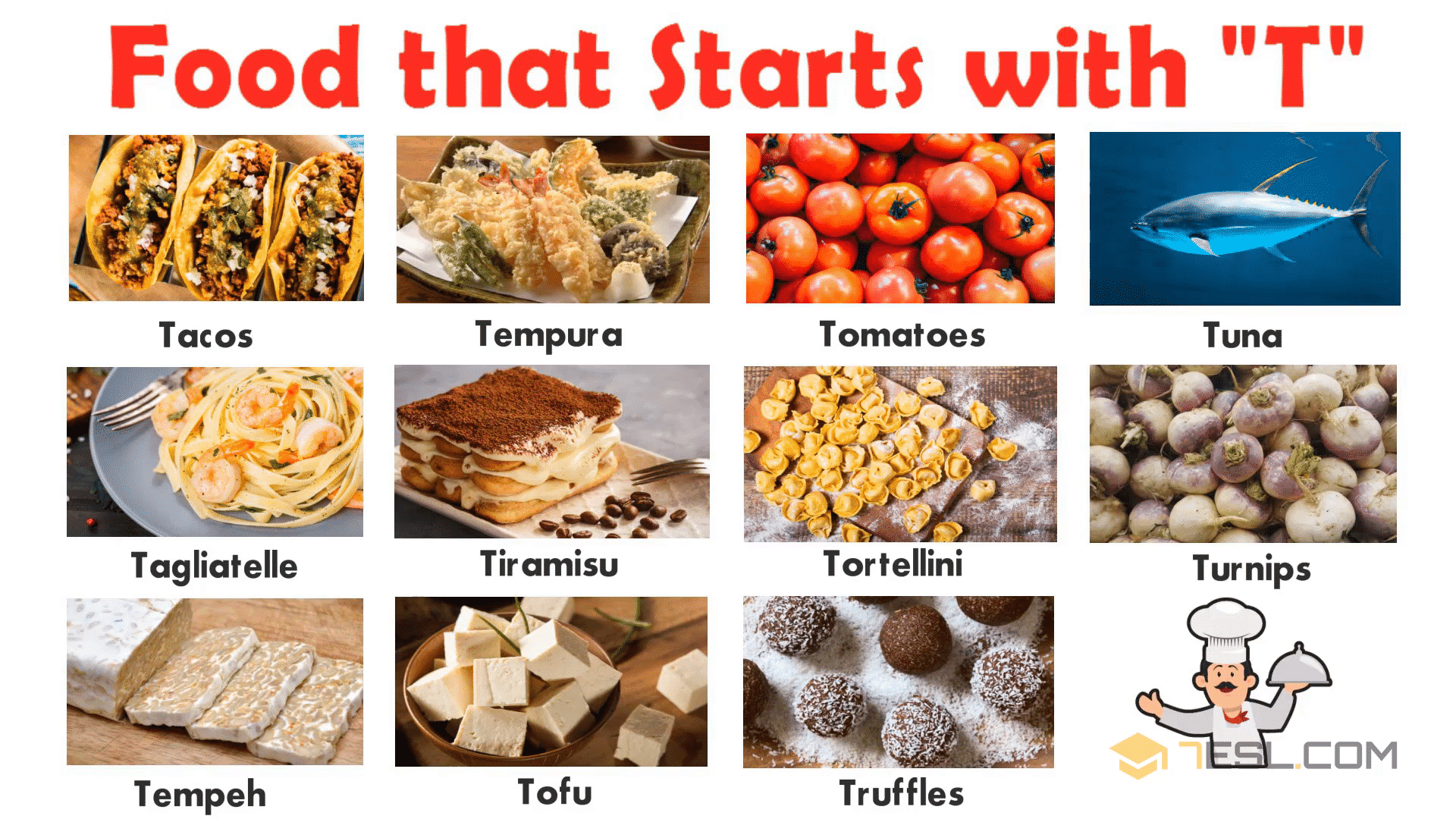 List of Foods: T Food