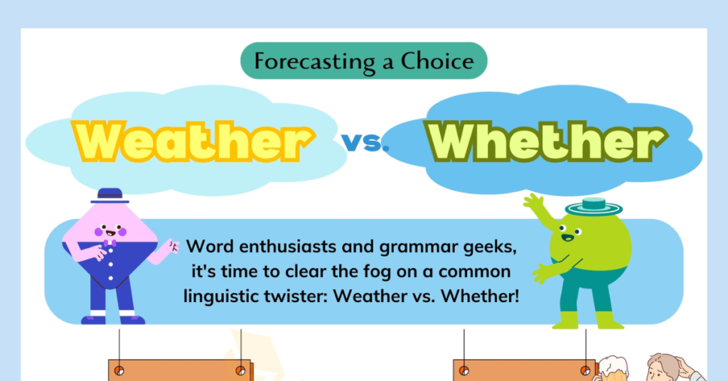 Weather vs. Whether: Understanding the Difference and Usage in English